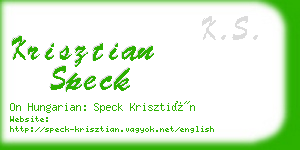 krisztian speck business card